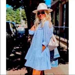 Sandy Liang blue gingham dress